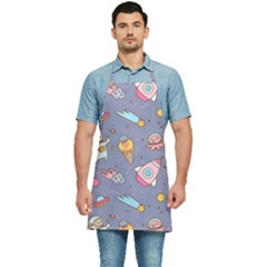 Outer-space-seamless-background Kitchen Apron by Salman4z