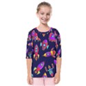 Space-patterns Kids  Quarter Sleeve Raglan Tee View1