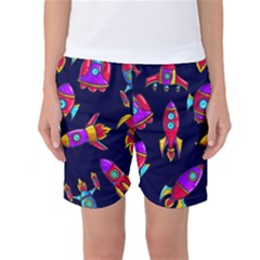 Space-patterns Women s Basketball Shorts by Salman4z