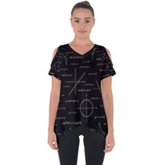 Abstract-math Pattern Cut Out Side Drop Tee by Salman4z