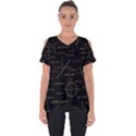 Abstract-math Pattern Cut Out Side Drop Tee View1