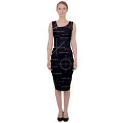 Abstract-math Pattern Sleeveless Pencil Dress by Salman4z