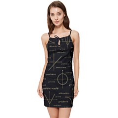 Abstract-math Pattern Summer Tie Front Dress by Salman4z