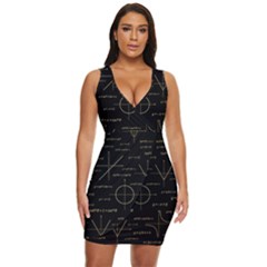 Abstract-math Pattern Draped Bodycon Dress by Salman4z