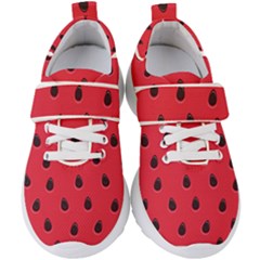 Seamless-watermelon-surface-texture Kids  Velcro Strap Shoes