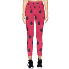 Seamless-watermelon-surface-texture Pocket Leggings  by Salman4z