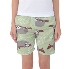 Sloths-pattern-design Women s Basketball Shorts by Salman4z