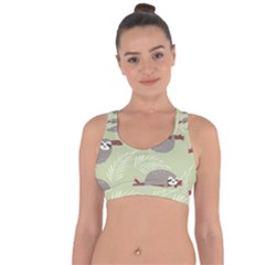 Sloths-pattern-design Cross String Back Sports Bra by Salman4z