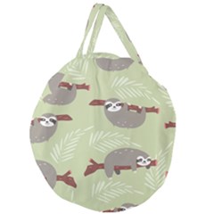 Sloths-pattern-design Giant Round Zipper Tote by Salman4z