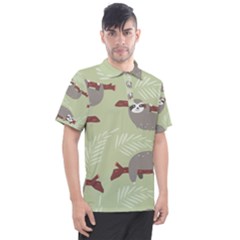 Sloths-pattern-design Men s Polo Tee by Salman4z