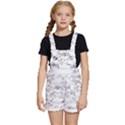 Cat-with-bow-pattern Kids  Short Overalls View1