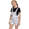 Cat-with-bow-pattern Kids  Short Overalls View2