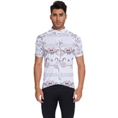 Cat-with-bow-pattern Men s Short Sleeve Cycling Jersey by Salman4z