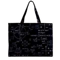 Mathematical-seamless-pattern-with-geometric-shapes-formulas Zipper Mini Tote Bag by Salman4z