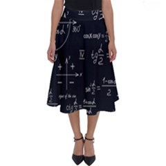 Mathematical-seamless-pattern-with-geometric-shapes-formulas Perfect Length Midi Skirt by Salman4z