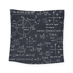 Mathematical-seamless-pattern-with-geometric-shapes-formulas Square Tapestry (small) by Salman4z