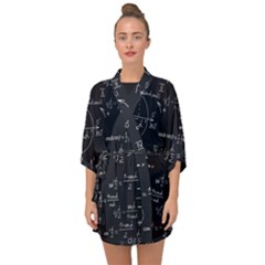 Mathematical-seamless-pattern-with-geometric-shapes-formulas Half Sleeve Chiffon Kimono by Salman4z