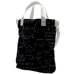 Mathematical-seamless-pattern-with-geometric-shapes-formulas Canvas Messenger Bag by Salman4z