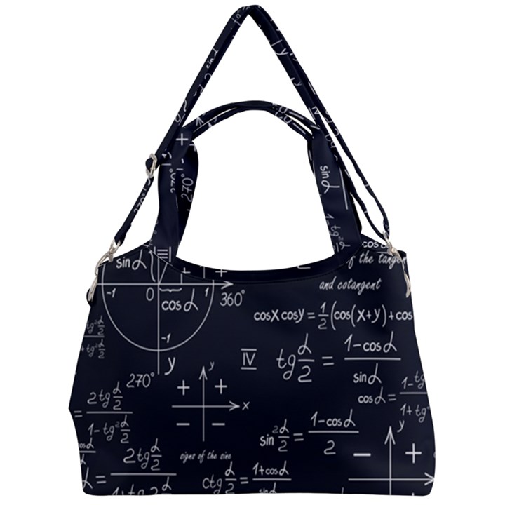 Mathematical-seamless-pattern-with-geometric-shapes-formulas Double Compartment Shoulder Bag