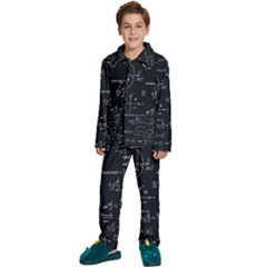 Mathematical-seamless-pattern-with-geometric-shapes-formulas Kids  Long Sleeve Velvet Pajamas Set by Salman4z