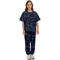 Mathematical-seamless-pattern-with-geometric-shapes-formulas Kids  Tee And Pants Sports Set by Salman4z