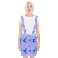 Seamless-pattern-pastel-galaxy-future Braces Suspender Skirt by Salman4z