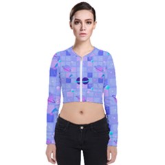 Seamless-pattern-pastel-galaxy-future Long Sleeve Zip Up Bomber Jacket by Salman4z