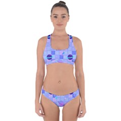 Seamless-pattern-pastel-galaxy-future Cross Back Hipster Bikini Set by Salman4z