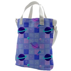 Seamless-pattern-pastel-galaxy-future Canvas Messenger Bag by Salman4z