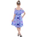 Seamless-pattern-pastel-galaxy-future Kids  Cut Out Shoulders Chiffon Dress View2