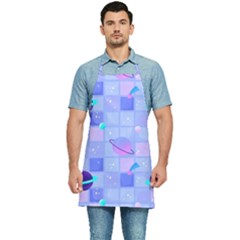 Seamless-pattern-pastel-galaxy-future Kitchen Apron by Salman4z