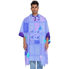 Seamless-pattern-pastel-galaxy-future Men s Hooded Rain Ponchos by Salman4z