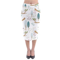 Pattern-sloth-woodland Midi Pencil Skirt by Salman4z