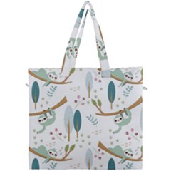 Pattern-sloth-woodland Canvas Travel Bag by Salman4z