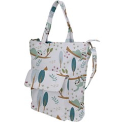 Pattern-sloth-woodland Shoulder Tote Bag by Salman4z