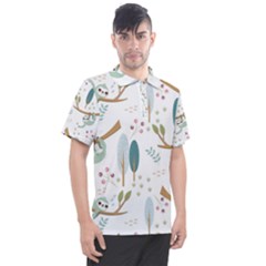 Pattern-sloth-woodland Men s Polo Tee by Salman4z