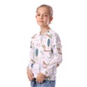 Pattern-sloth-woodland Kids  Long Sleeve Tee with Frill  View2