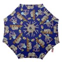 Hand-drawn-cute-sloth-pattern-background Hook Handle Umbrellas (Medium) View1