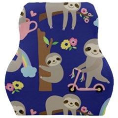 Hand-drawn-cute-sloth-pattern-background Car Seat Velour Cushion  by Salman4z