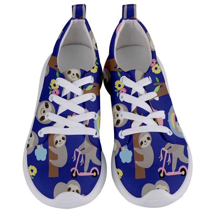 Hand-drawn-cute-sloth-pattern-background Women s Lightweight Sports Shoes