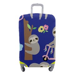 Hand-drawn-cute-sloth-pattern-background Luggage Cover (small) by Salman4z