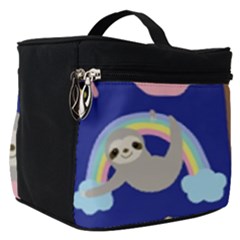 Hand-drawn-cute-sloth-pattern-background Make Up Travel Bag (small) by Salman4z