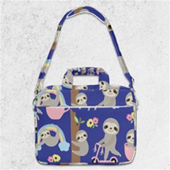 Hand-drawn-cute-sloth-pattern-background Macbook Pro 13  Shoulder Laptop Bag  by Salman4z