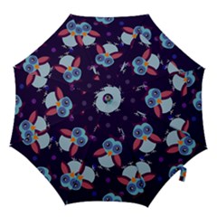 Owl-pattern-background Hook Handle Umbrellas (small) by Salman4z