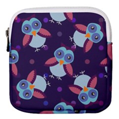 Owl-pattern-background Mini Square Pouch by Salman4z