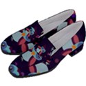 Owl-pattern-background Women s Chunky Heel Loafers View2