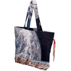 Astronomical Summer View Drawstring Tote Bag