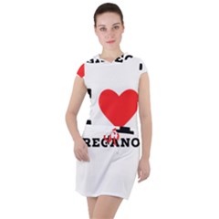 I Love Oregano Drawstring Hooded Dress by ilovewhateva