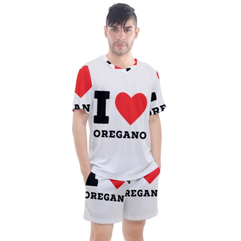 I Love Oregano Men s Mesh Tee And Shorts Set by ilovewhateva