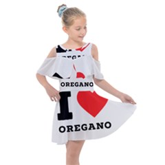 I Love Oregano Kids  Shoulder Cutout Chiffon Dress by ilovewhateva